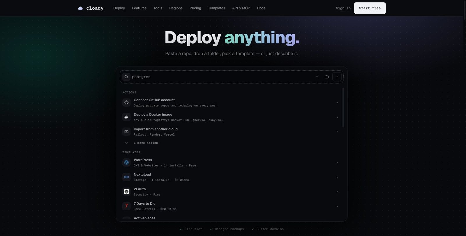 Cloady — additional view